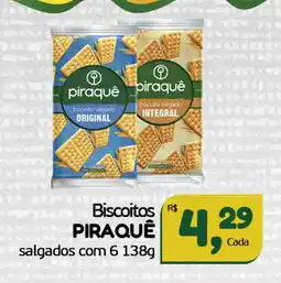 Cometa Supermercados Biscoitos PIRAQUÊ salgados com 6 oferta