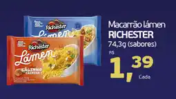 Cometa Supermercados Macarrão lámen RICHESTER (sabores) oferta