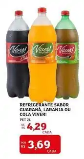 Assaí Atacadista Sabor sul - refrigerante guarana, laranja ou cola viver oferta