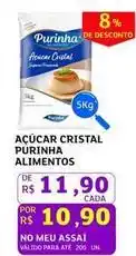 Assaí Atacadista Purinha - açúcar cristal alimentos oferta