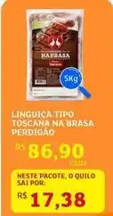 Assaí Atacadista Perdigão - linguica tipo toscana na brasa oferta