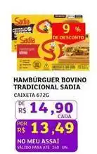 Assaí Atacadista Sadia - hambúrguer bovino tradicional oferta