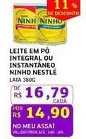 Assaí Atacadista Nestlé - leite em pó integral ou instantâneo ninho oferta