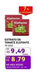 Assaí Atacadista Elefante - extrato de tomate oferta