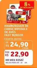 Assaí Atacadista Bovina - hamburguer de carne bovina e de aves fast burger oferta