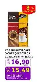 Assaí Atacadista 3 corações - cápsulas de café oferta