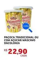Assaí Atacadista Dacolônia - pacoca tradicional ou com açúcar mascavo oferta