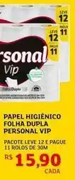 Assaí Atacadista Leve - papel higiênico folha dupla personal vip oferta