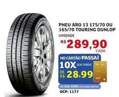 Assaí Atacadista Aro - pneu 13 175/70 ou 165/70 touring dunlop oferta