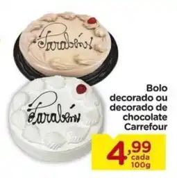 Carrefour Bolo decorado ou decorado de chocolate Carrefour oferta