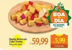 Atacadão Tirolez - queijo reino em cubo oferta