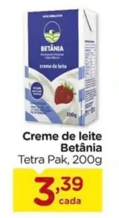Carrefour Creme de leite Betânia Tetra Pak, oferta