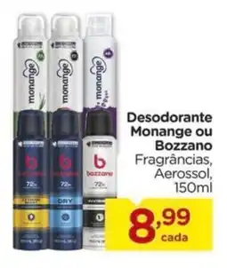 Carrefour Desodorante Monange ou Bozzano Fragrâncias, Aerossol, oferta