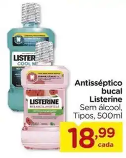 Carrefour Antisséptico bucal Listerine Sem álcool, Tipos, oferta