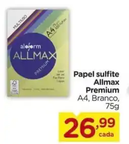 Carrefour Papel sulfite Allmax Premium A4, Branco, oferta
