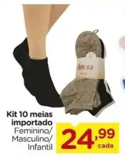 Carrefour Kit 10 meias importado oferta