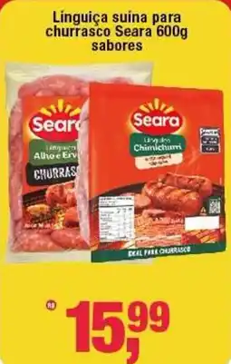 Frangolândia Linguiça suína para churrasco Seara sabores oferta
