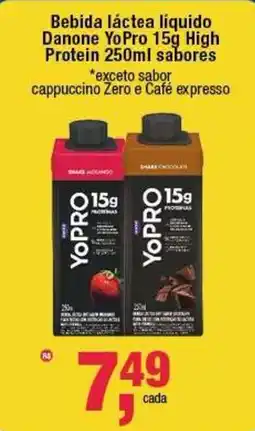 Frangolândia Bebida láctea líquido Danone YoPro 15g High Protein sabores oferta