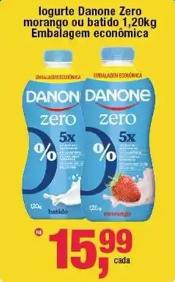 Frangolândia logurte Danone Zero morango ou batido oferta