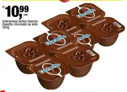 Frangolândia Sobremesa láctea Danone Danette chocolate ao leite oferta