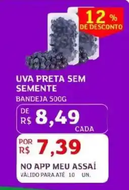 Assaí Atacadista Uva preta sem semente oferta