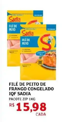 Assaí Atacadista Filé de peito de frango congelado iqf sadia oferta