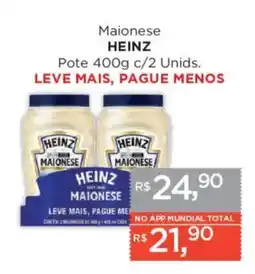 Supermercados Mundial Maionese HEINZ oferta