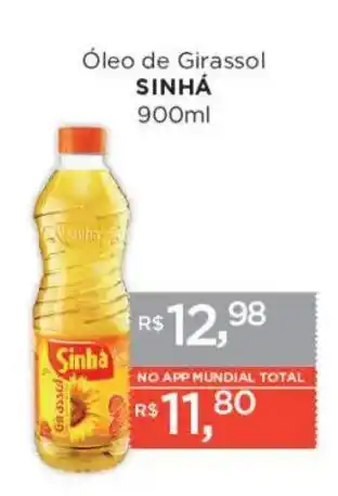 Supermercados Mundial Óleo de Girassol SINHÁ oferta