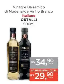 Supermercados Mundial Vinagre Balsâmico di Modena/de Vinho Branco Italiano ORTALLI oferta
