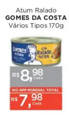 Supermercados Mundial Atum Ralado GOMES DA COSTA Vários Tipos oferta