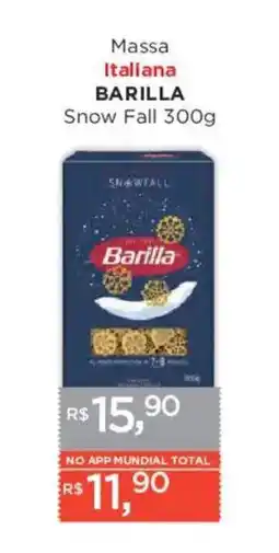 Supermercados Mundial Massa Italiana BARILLA Snow Fall oferta