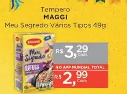 Supermercados Mundial Tempero MAGGI Meu Segredo Vários Tipos oferta