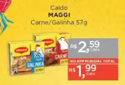 Supermercados Mundial Caldo MAGGI Carne/Galinha oferta