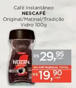 Supermercados Mundial Café Instantâneo NESCAFÉ oferta