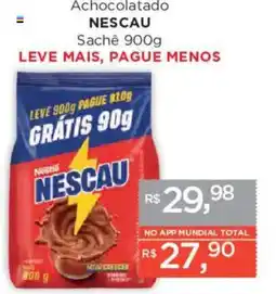 Supermercados Mundial Achocolatado NESCAU Sachê oferta