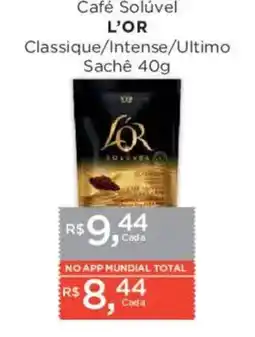 Supermercados Mundial Café Solúvel L'OR Classique/Intense/Ultimo Sachê oferta
