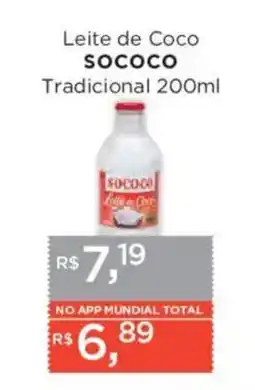 Supermercados Mundial Leite de Coco SOCOCO Tradicional oferta