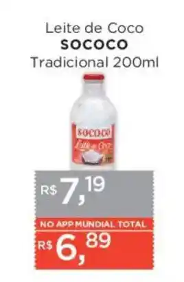 Supermercados Mundial Leite de Coco SOCOCO Tradicional oferta