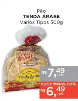 Supermercados Mundial Pão TENDA ÁRABE Vários Tipos oferta