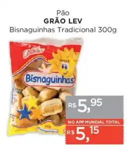 Supermercados Mundial Pão GRÃO LEV Bisnaguinhas Tradicional oferta