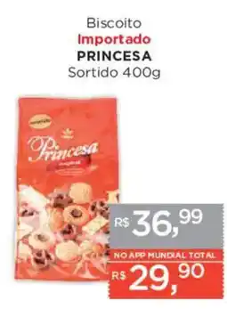 Supermercados Mundial Biscoito Importado PRINCESA Sortido oferta