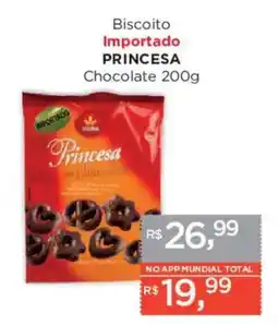 Supermercados Mundial Biscoito Importado PRINCESA Chocolate oferta