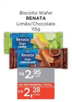 Supermercados Mundial Biscoito Wafer RENATA oferta