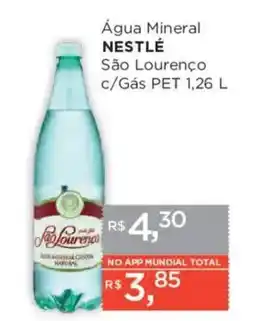 Supermercados Mundial Água Mineral NESTLÉ São Lourenço c/Gás PET oferta