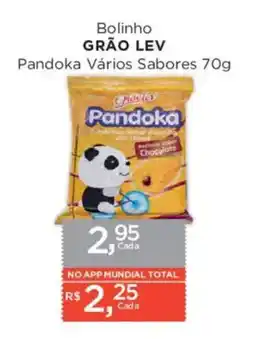 Supermercados Mundial Bolinho GRÃO LEV Pandoka Vários Sabores oferta