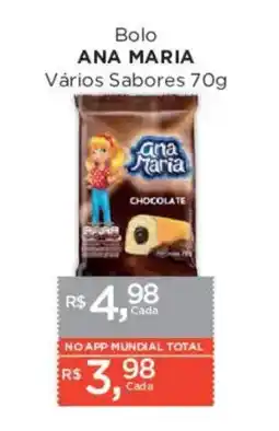 Supermercados Mundial Bolo ANA MARIA Vários Sabores oferta