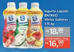 Supermercados Mundial logurte Liquido BATAVO Vários Sabores oferta