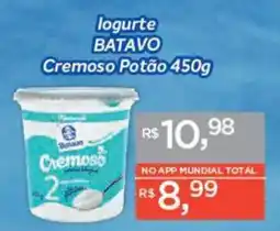 Supermercados Mundial logurte BATAVO Cremoso Potão oferta