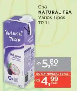 Supermercados Mundial Chá NATURAL TEA oferta