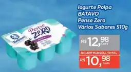 Supermercados Mundial logurte Polpa BATAVO Vários Sabores oferta